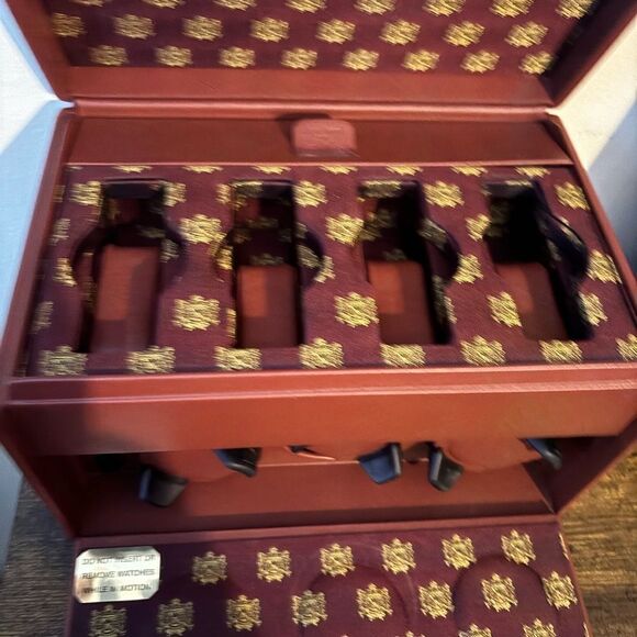 Scatola Del Tempo Watch Winder 7RT Cognac Leather Box Display Case No. 507 - Picture 7 of 15